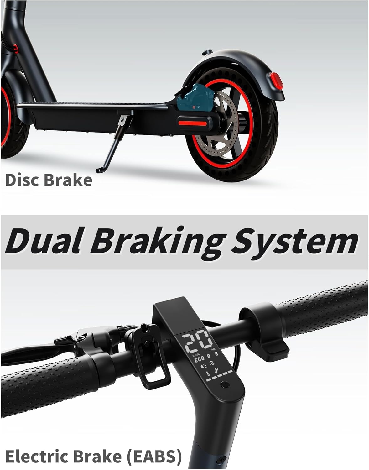 Folding Electric Scooter 500W Motor 8.5/10in Wheels 25km/h Dual Braking