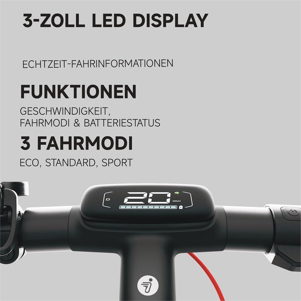 E3 D Electric Scooter for Commuters 45km Range 800W Motor Folding