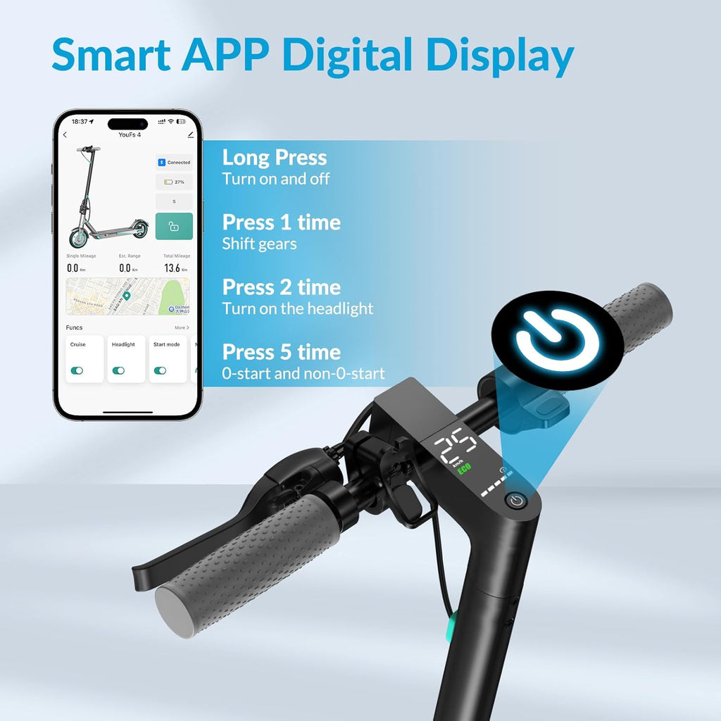 V8 Folding Electric Scooter 350W Motor 35-38km Range