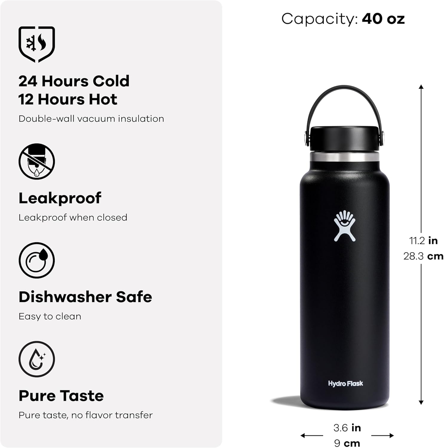 Hydro Flask Insulated Stainless Steel Water Bottle With Flex Lid
