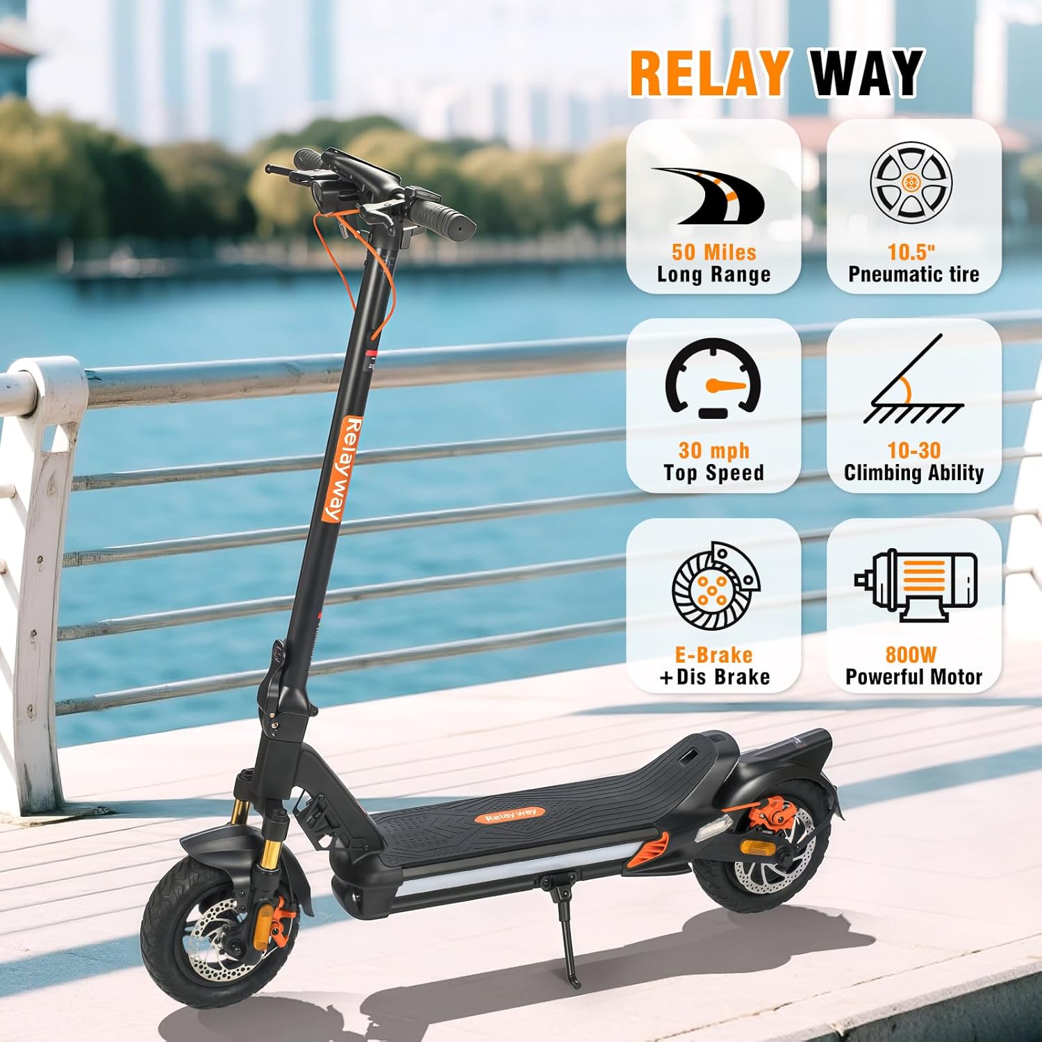 R8 Off-Road Electric Scooter 30 Mph Top Speed 50 Mile Range