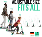 Adult Foldable Kick Scooter LED Light-Up Wheels