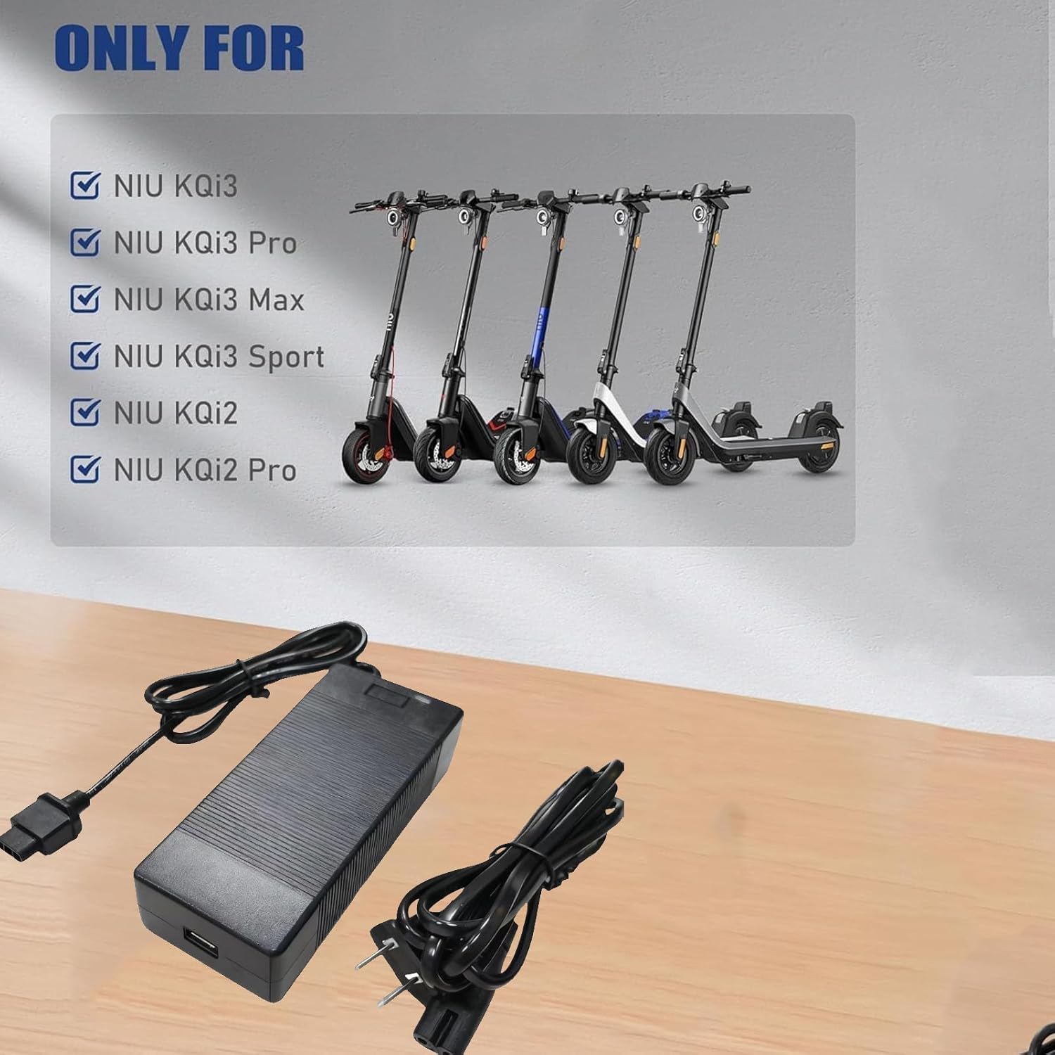 53.5V Scooter Charger 2A for NIU KQi3 KQi2 Pro