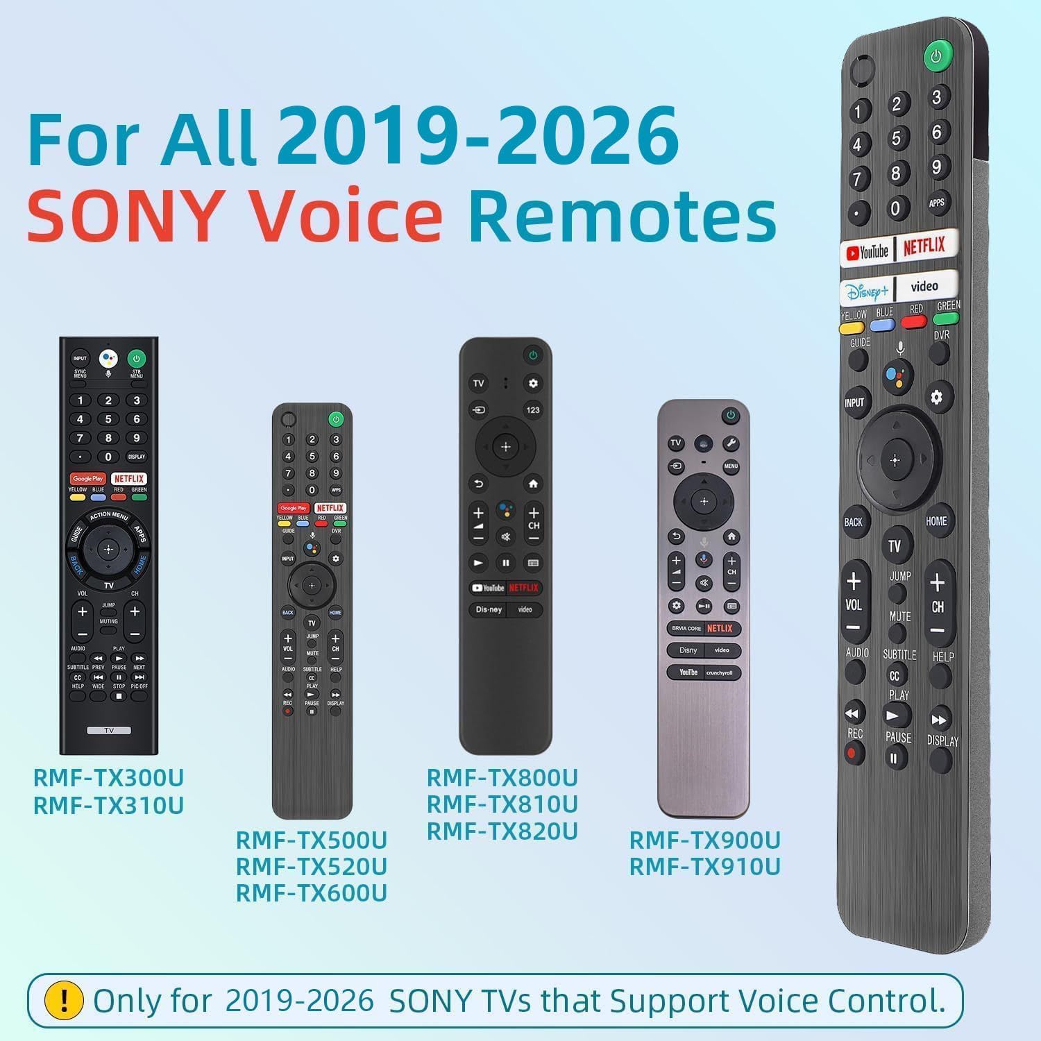 Replacement Bluetooth Voice Remote Control for Smart TV 2019-2026
