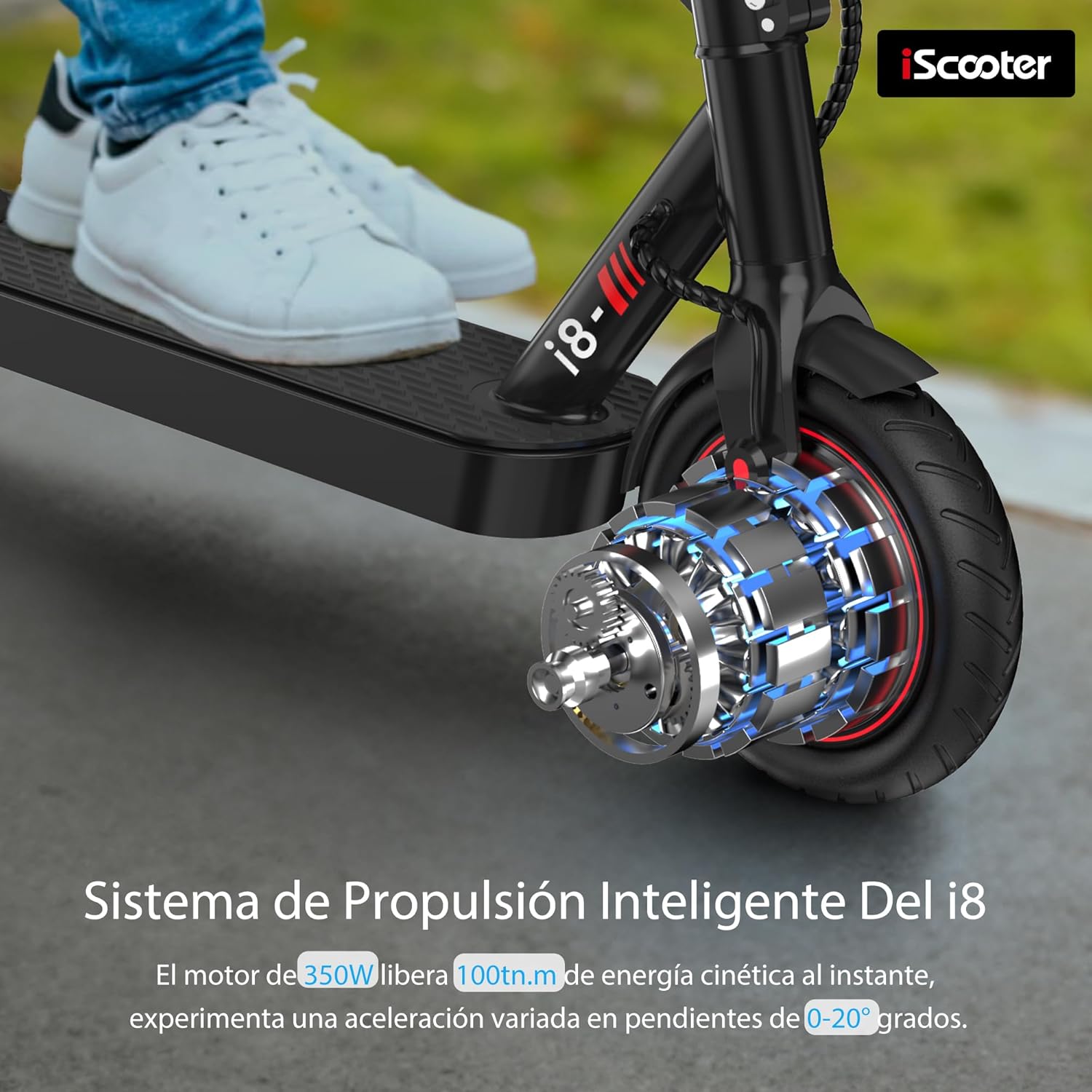 Adult Folding Electric Scooter 36V 5200mAh 8.5in Red