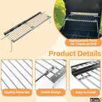 Adjustable Warming Rack for Gas Grills 13.3 to 25.2 Inches