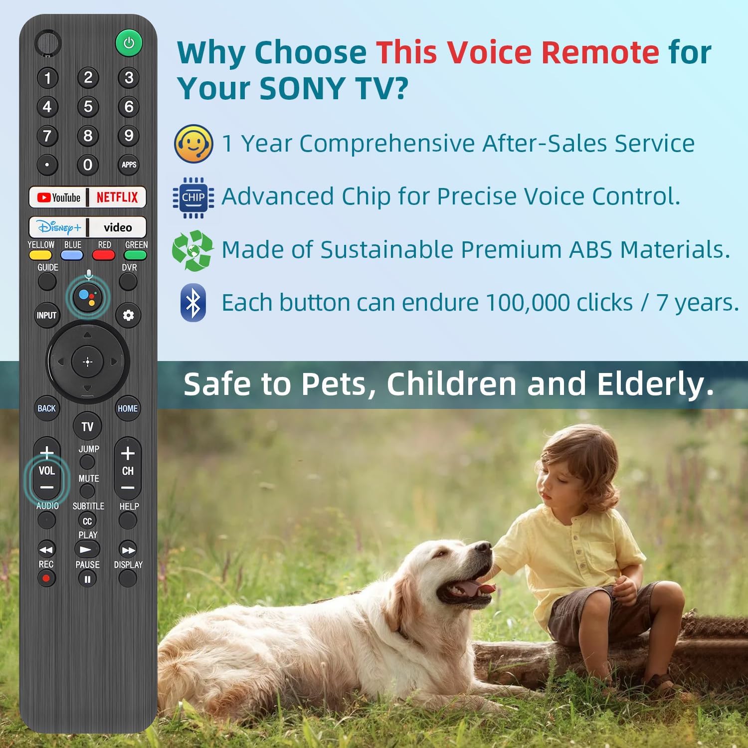 Replacement Bluetooth Voice Remote Control for Smart TV 2019-2026