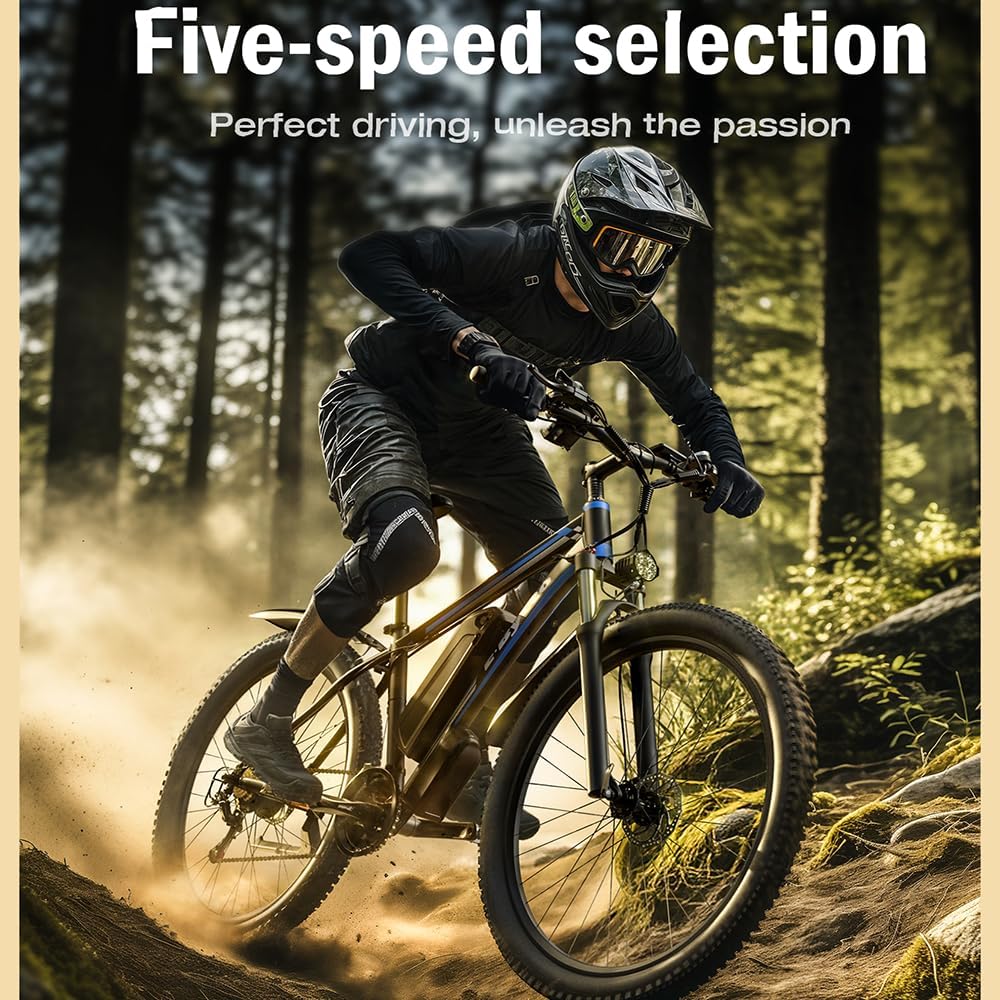 E8 Adult Electric Bicycle 48V 17.5Ah Battery 29in 21-Speed