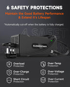 42V 2A Electric Scooter Battery Charger 36V Lithium Smart Fast Charging Black