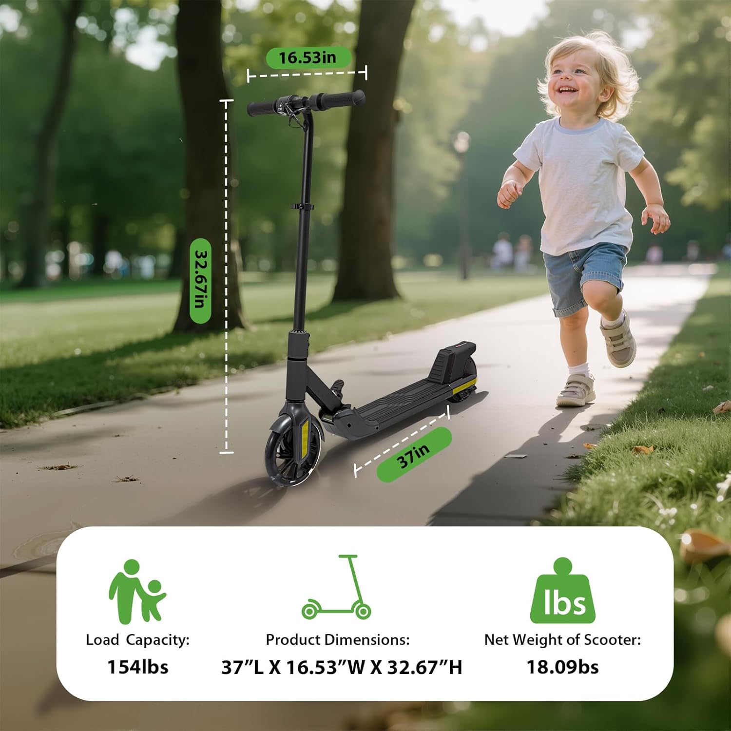 Folding Electric Scooter 200W 16 km/h 8 km Range Kids