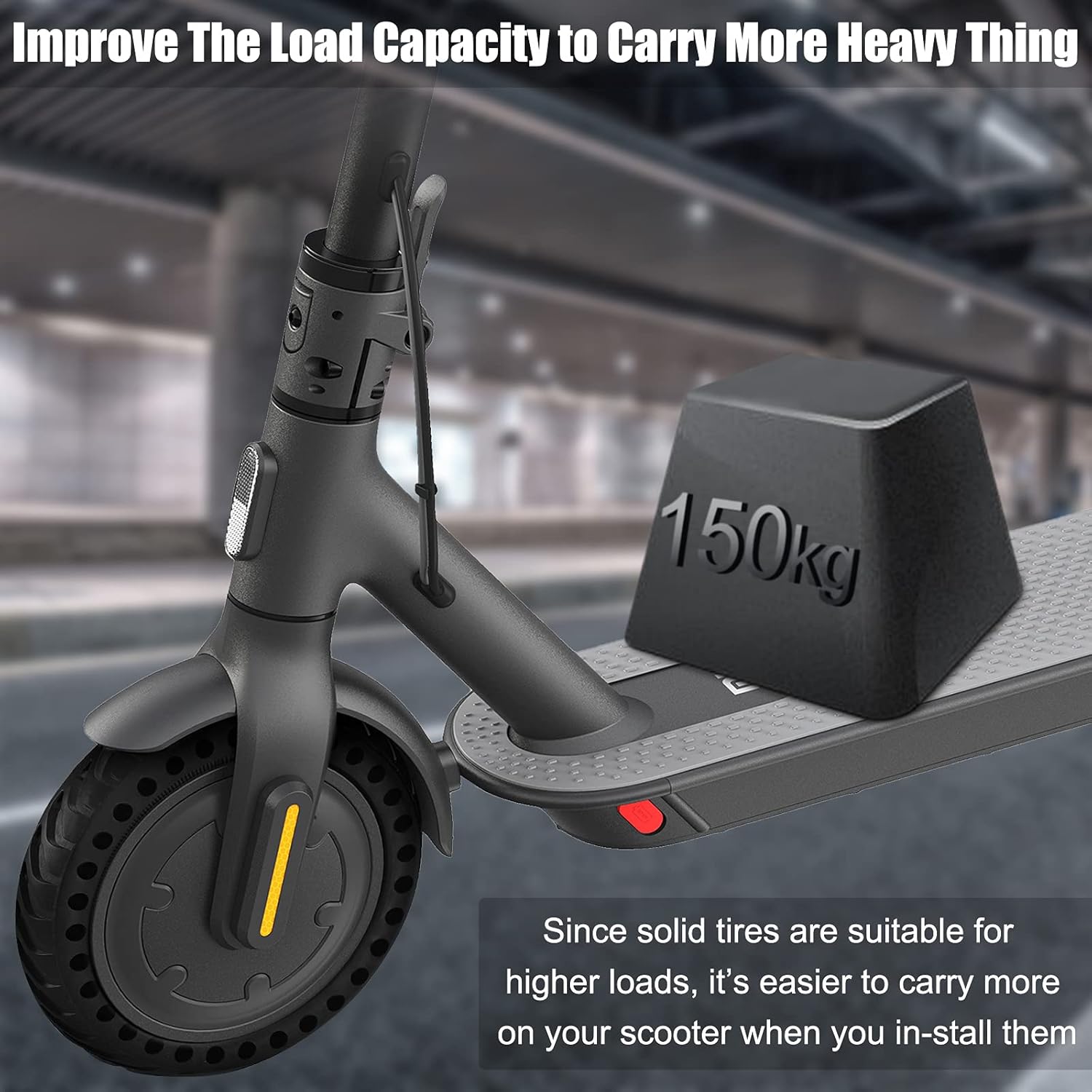 Solid Tire Electric Scooter Replacement Wheel 8.5in Honeycomb Design
