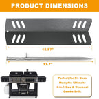 Grill Replacement Kit 3 Pack Porcelain Heat Plates Stainless Burner Tubes