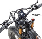06 Electric Bike 26in Fat Tire 48V 17.5Ah Removable Battery Red