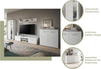 Jam X8BA9T30 63in Wide Lowboard TV Stand White Melamine