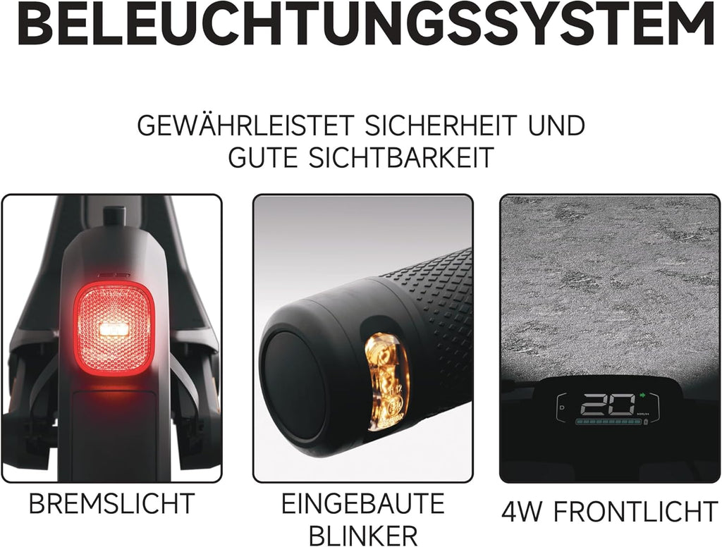 E3 D Electric Scooter for Commuters 45km Range 800W Motor Folding