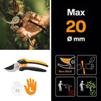 Bypass Garden Pruners Non-Stick Coated 8.1 Inch