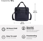 Insulated Portable Soft Cooler 12 L Black