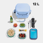 Insulated Portable Soft Cooler 12 L Black
