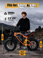 V200 Electric Dirt Bike 52V 20.8Ah Fat Tire 32MPH Dual Suspension