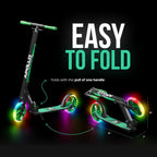 Adult Foldable Kick Scooter LED Light-Up Wheels