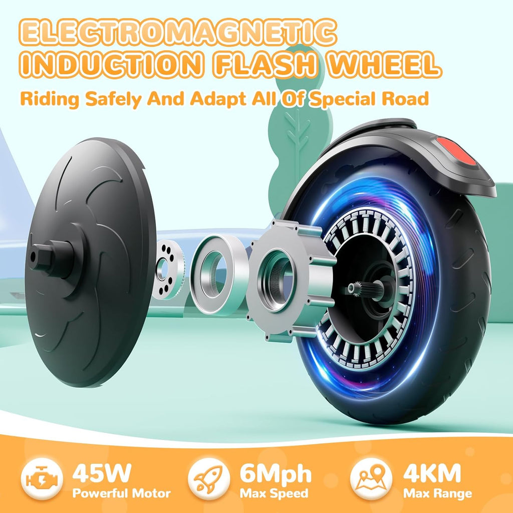 Electric Scooter for Children 5.3in LED Lights 3 Adjustable Heights Blue