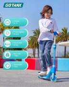 K03 Kick Scooter With LED Lighted Wheels Adjustable Handlebars