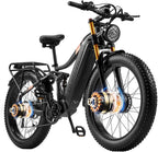 06 Electric Bike 26in Fat Tire 48V 17.5Ah Removable Battery Red