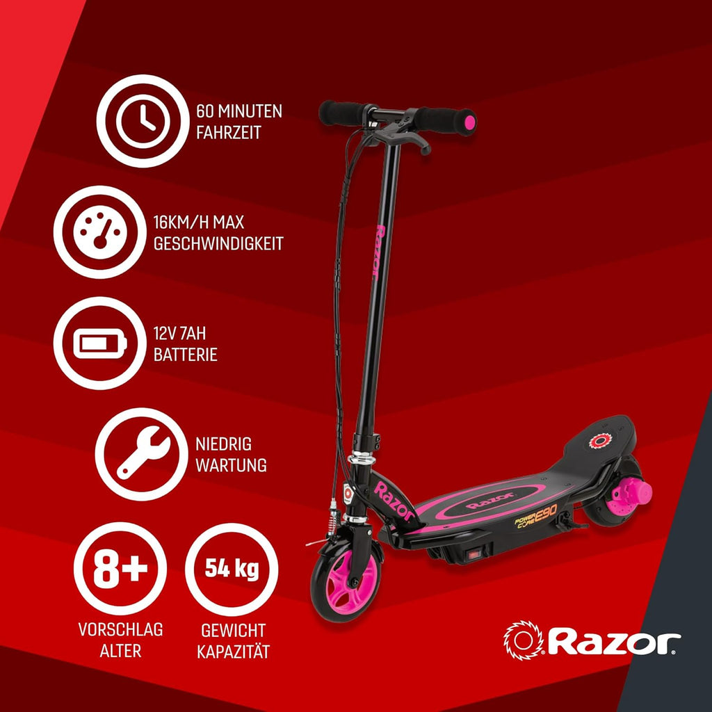 Power Core E90 Electric Scooter Pink
