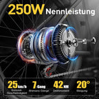 26-Inch Electric Bike 36V 250W Motor 55 Mile Range 7-Speed Pedelec