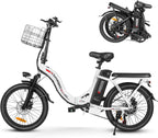 Foldable Electric Bike 20 Inch Fat Tire 7 Speed Dual Shock Absorber