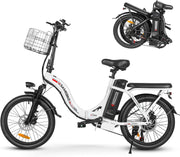 Foldable Electric Bike 20 Inch Fat Tire 7 Speed Dual Shock Absorber