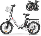 Foldable Electric Bike 20 Inch Fat Tire 7 Speed Dual Shock Absorber