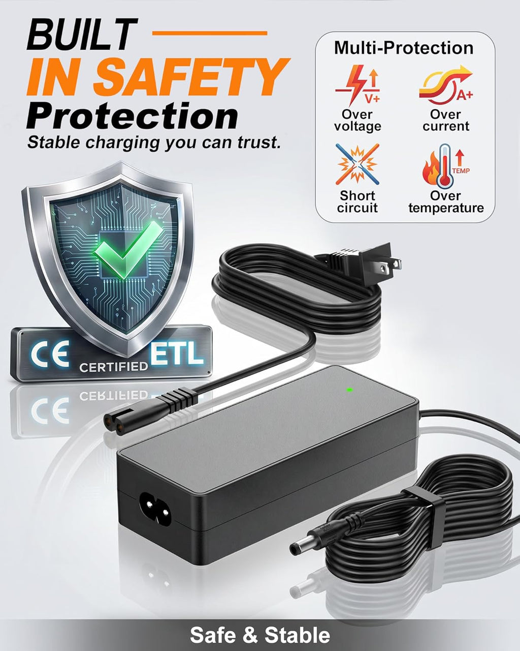 42V 2A Electric Scooter Charger 84W Adapter for 36V Lithium Battery