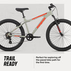 Flatrock Hardtail Mountain Bike 7-Speed Aluminum Frame Front Suspension