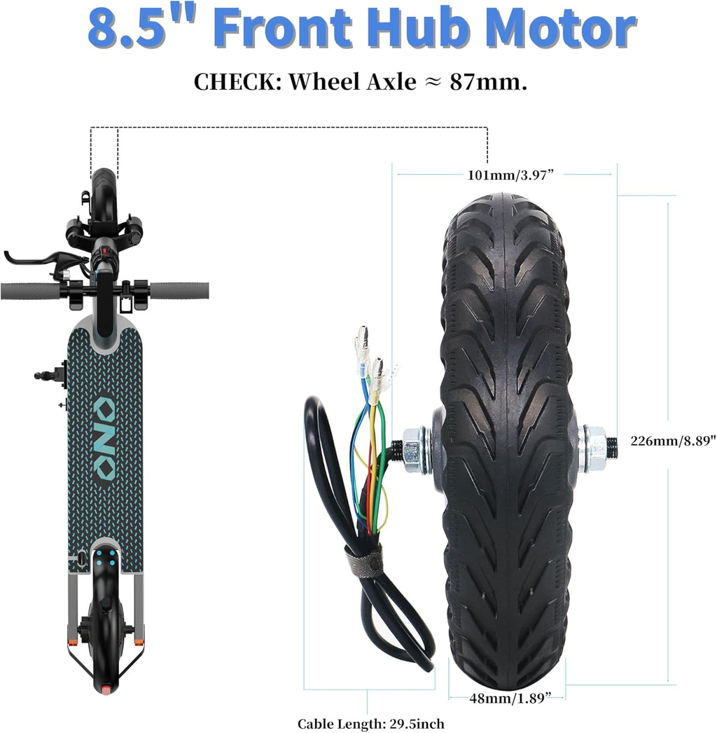 8.5in 36V 350W Electric Scooter Motor Front Wheel