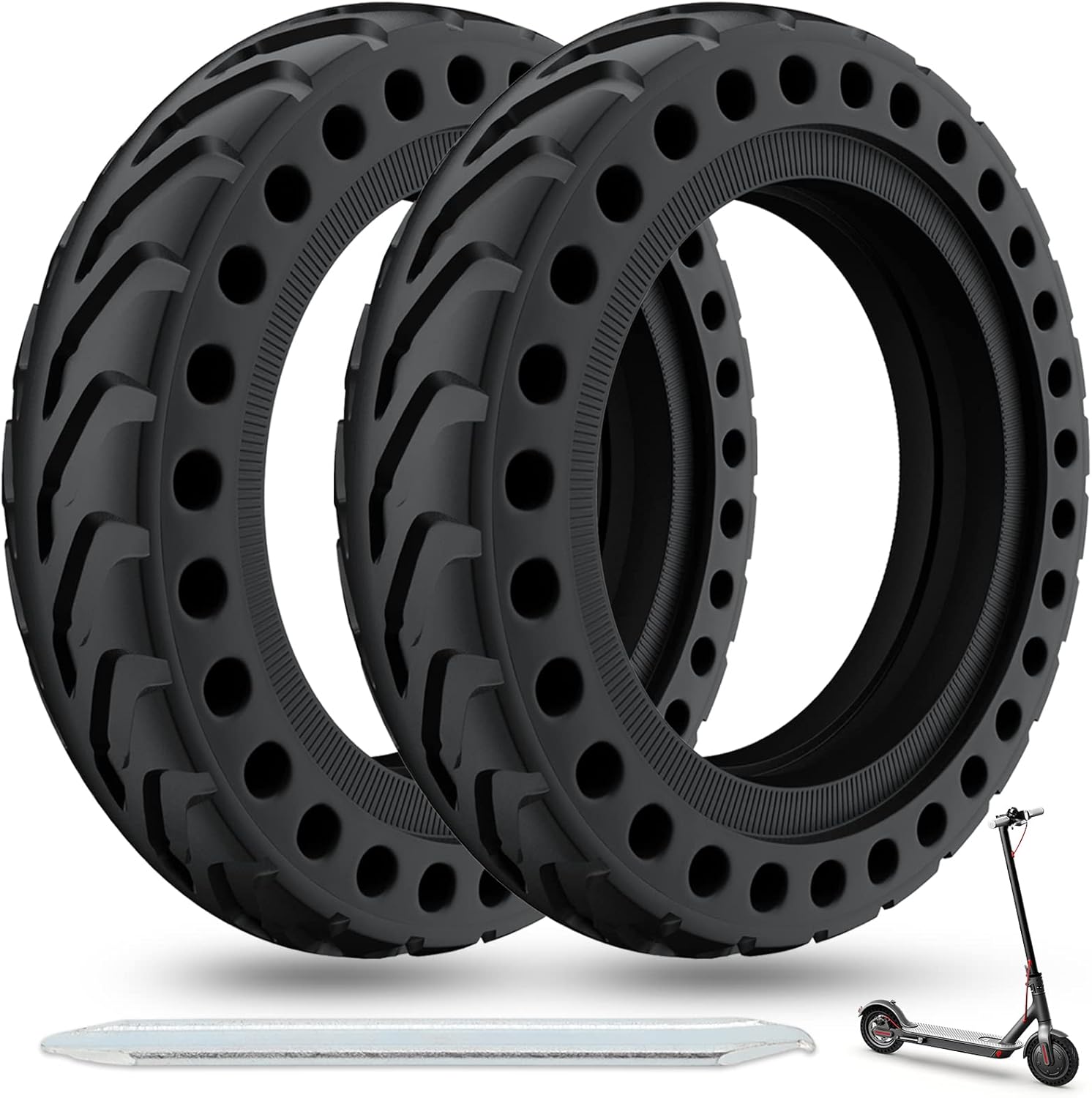 Solid Tire Electric Scooter Replacement Wheel 8.5in Honeycomb Design