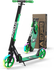 Adult Foldable Kick Scooter LED Light-Up Wheels