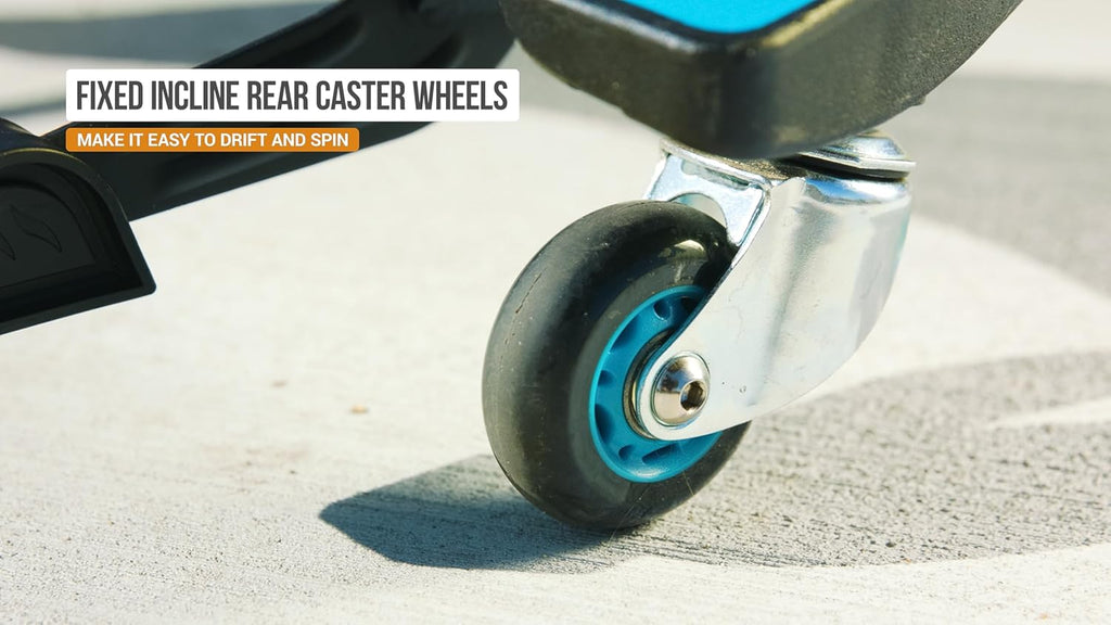 PowerWing Caster Scooter Dual Inclined Casters Drifting Spinning Blue