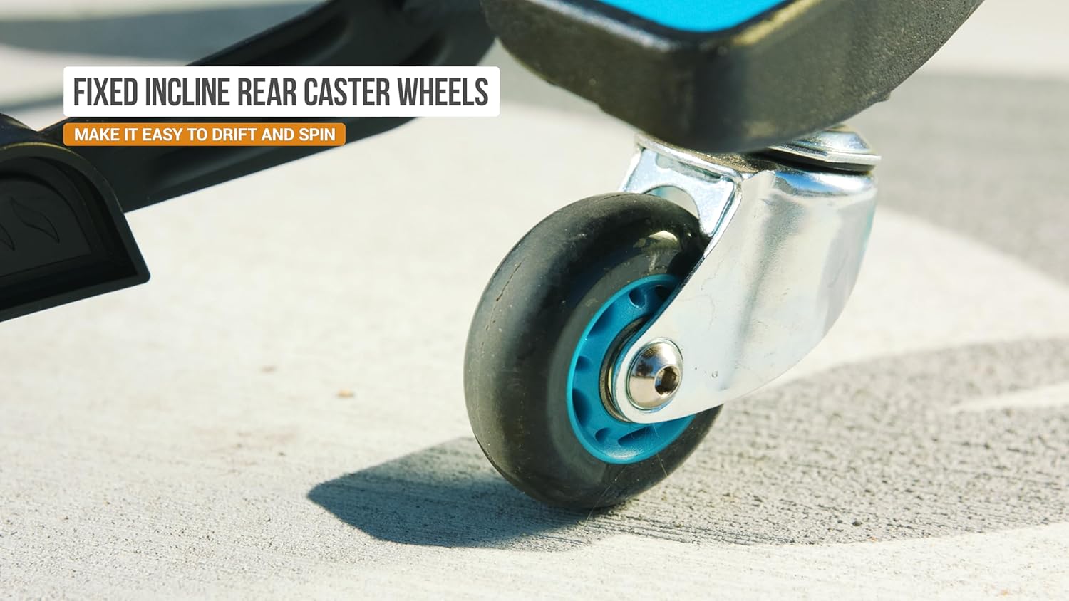 PowerWing Caster Scooter Dual Inclined Casters Drifting Spinning Blue