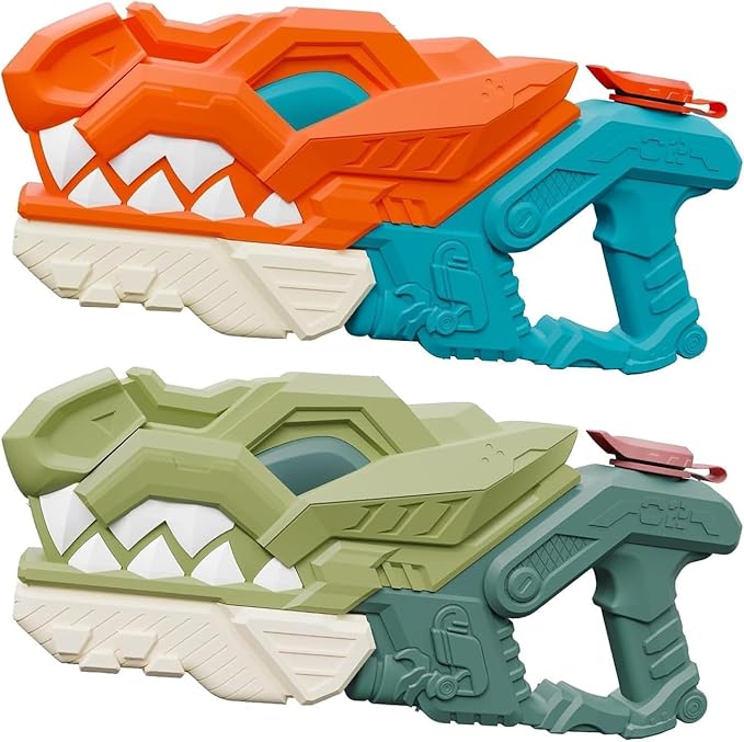 Dinosaur Water Gun Squirt Blaster 32ft Range 20oz Capacity Kids Toy
