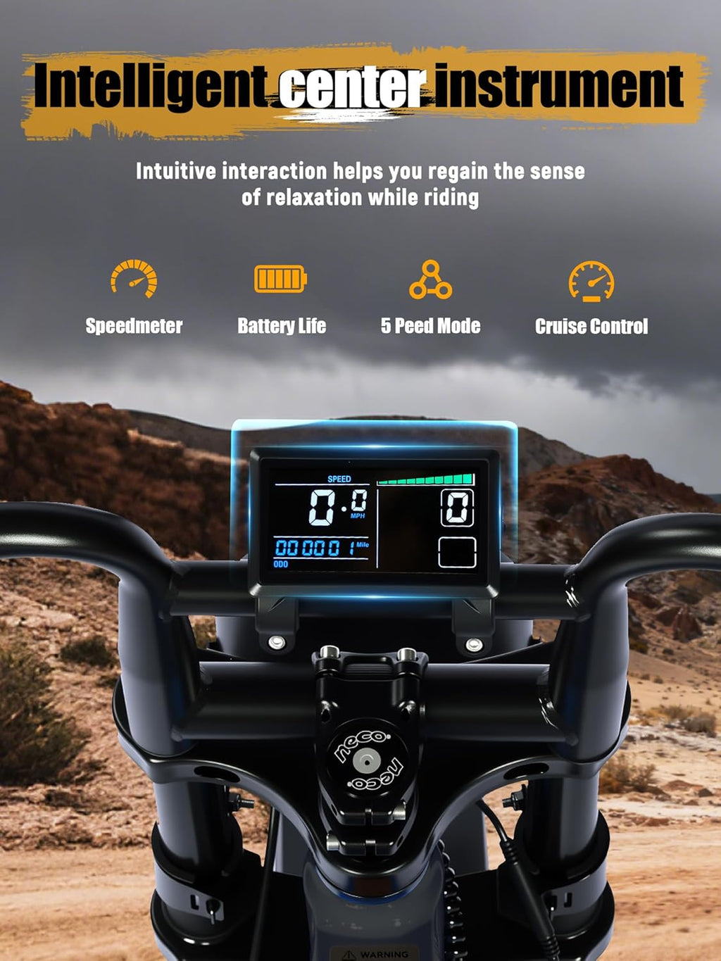 V200 Electric Dirt Bike 52V 20.8Ah Fat Tire 32MPH Dual Suspension