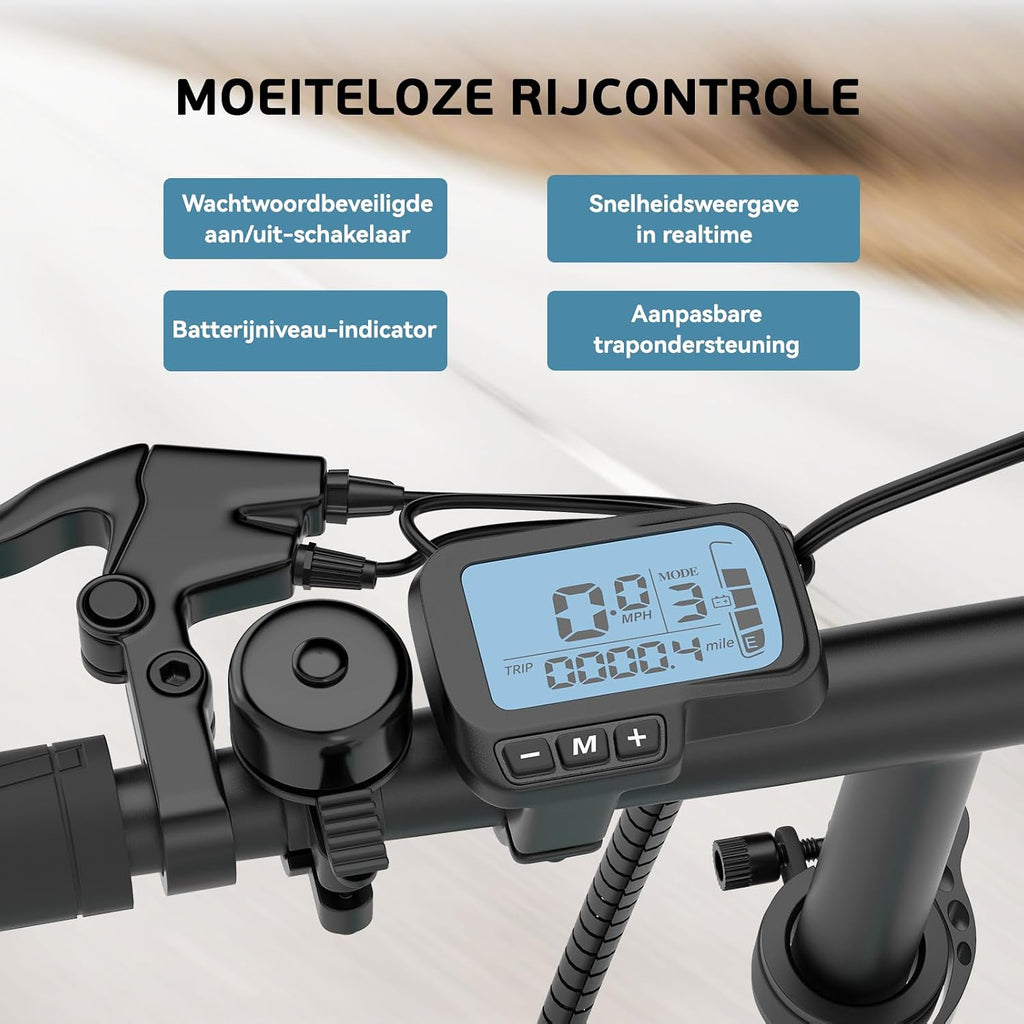 Folding Electric Fat Tire Bike 20in 250W 36V 25Ah 7-Speed