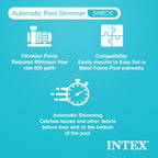 Deluxe Wall-Mounted Pool Surface Automatic Skimmer 800 GPH+ Blue