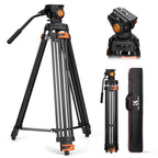 Heavy Duty Video Tripod with Fluid Head 202cm 8kg Load