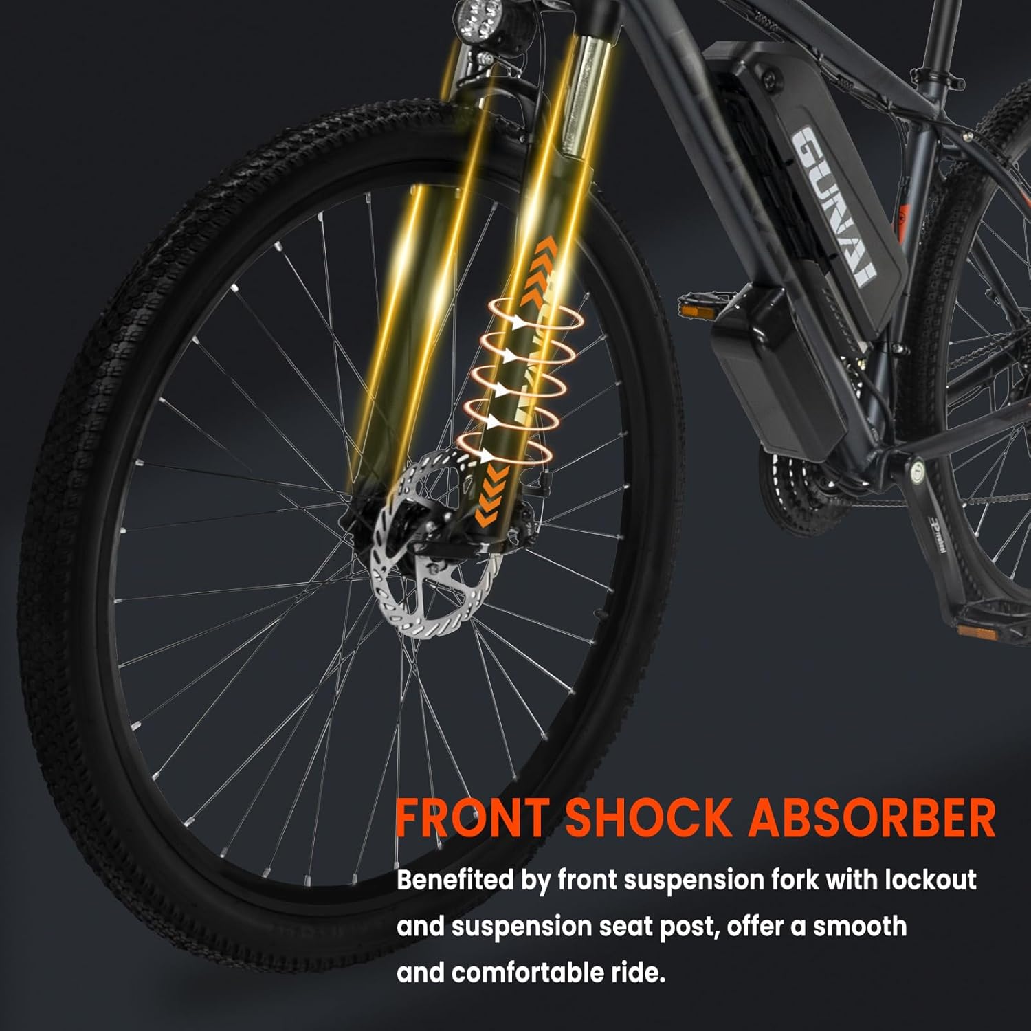 GUNAI 29 Zoll Elektro-Mountainbike elektrofahrraeder 48V 15Ah 21 Gaenge E-Bike Herren mit Scheibenbremse