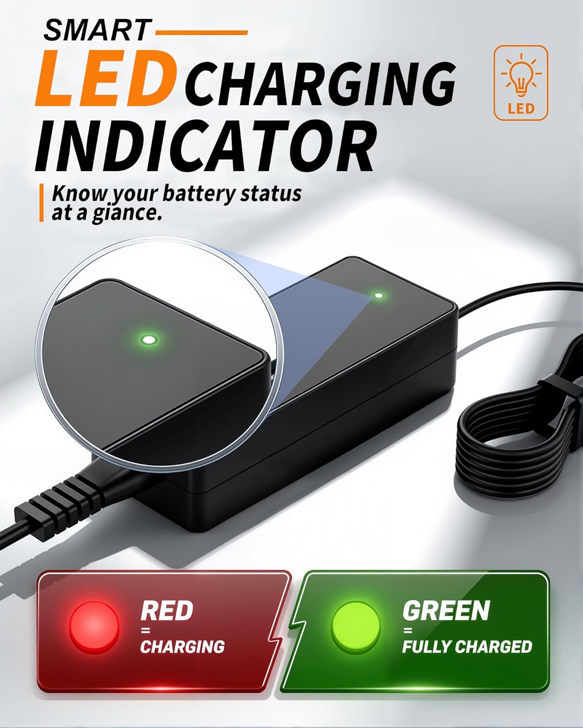 42V 2A Electric Scooter Charger 84W Adapter for 36V Lithium Battery