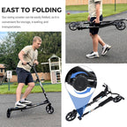 W-SP03 3 Wheel Foldable Swing Scooter Adjustable Handle 220 Lbs