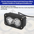 20W 6000K 2-Pin E-Bike Spot Floodlight Headlight White