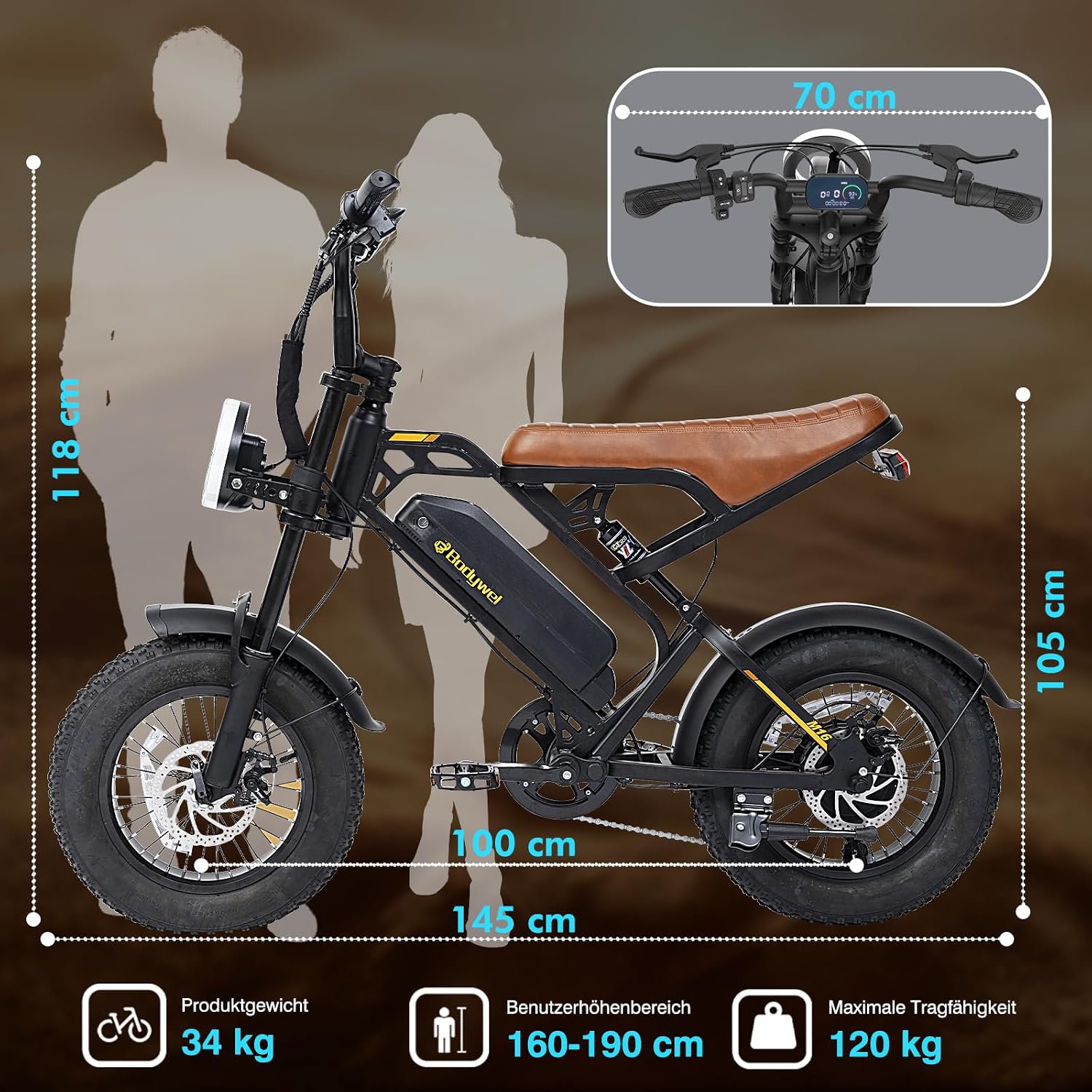 M16 16in All-Terrain Electric Fatbike with Full Suspension