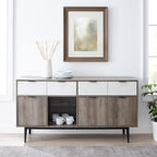 60 In Farmhouse Sideboard 2 Drawer 3 Door Grey Wash